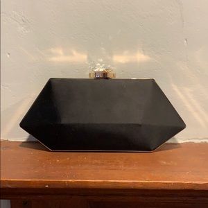 Black evening bag. Shoulder bag or clutch.